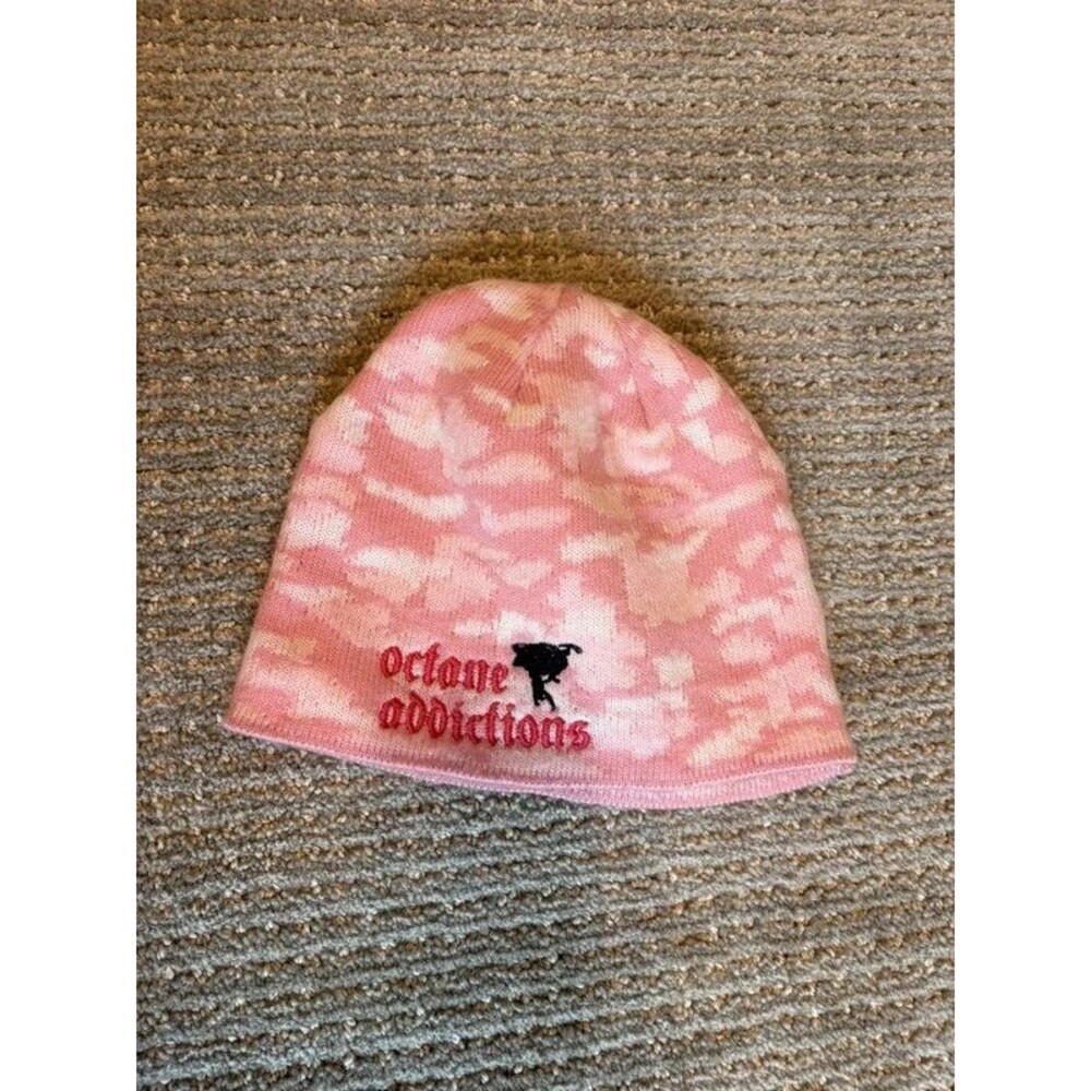 Pink camo beanie